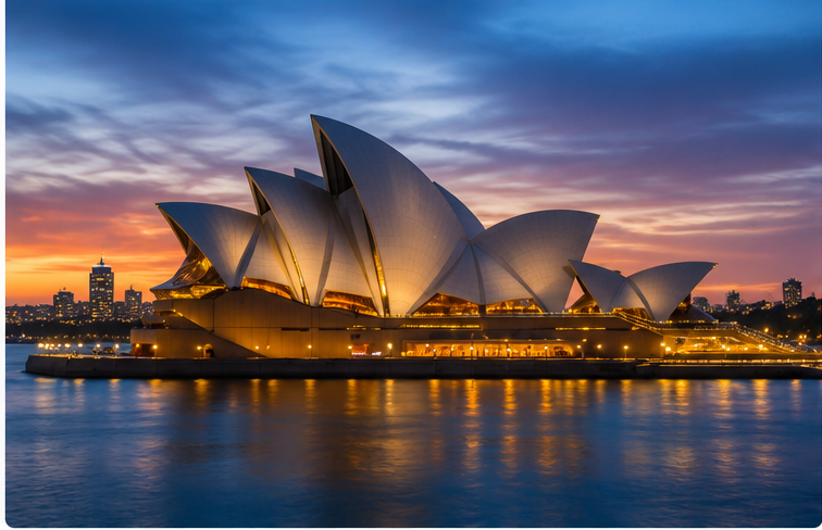 Sydney bei Sonnenuntergang